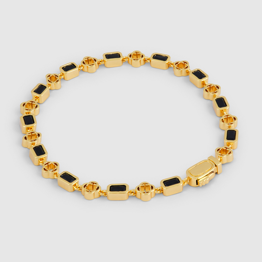 Bracciale Clover in Onice (Oro)