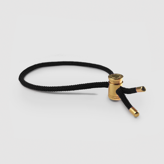 Bracciale con Chiusura a Toggle Nera (Oro)