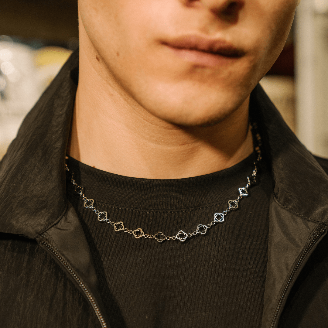 Collana Clover Link (Argento)