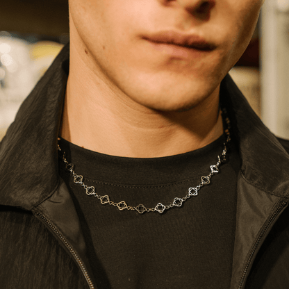 Collana Clover Link (Argento)