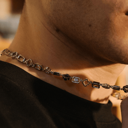 Collana a Quadrifoglio in Gemma Gialla (Argento)
