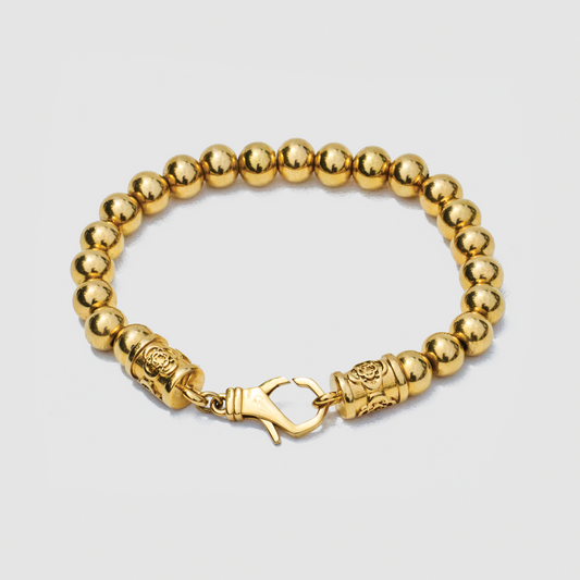 Bracciale a Sfera in Acciaio Inossidabile (Oro)