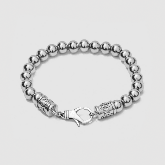 Bracciale a Palline in Chrome (Argento)