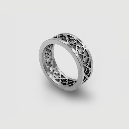 Anello a Fascia Clover (Argento)