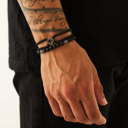 Bracciale in Pietra Onice Opaca (Argento)