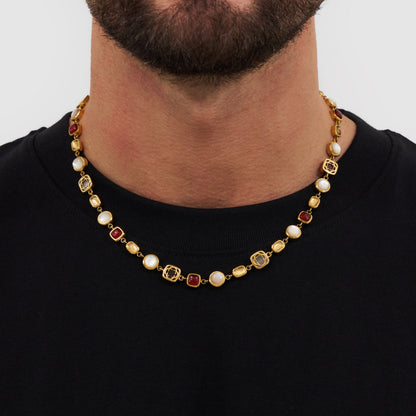 Set di Gemme di Cristallo Rosso (Oro)