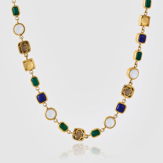 Collana in Pietre Preziose Blu (Oro)