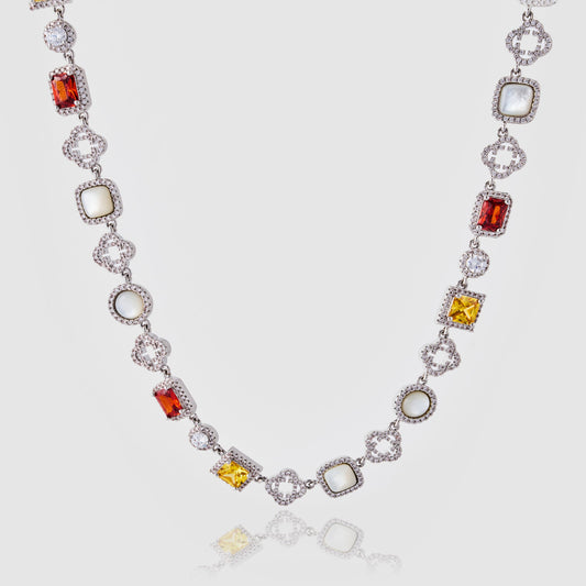 Collana Iced Gemstone (Argento)