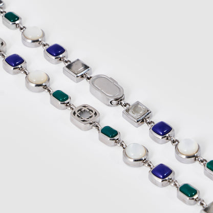 Set di Pietre Preziose Blu (Argento)