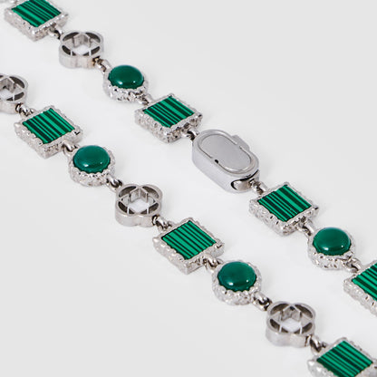 Set di Gemme di Quarzo Verde (Argento)
