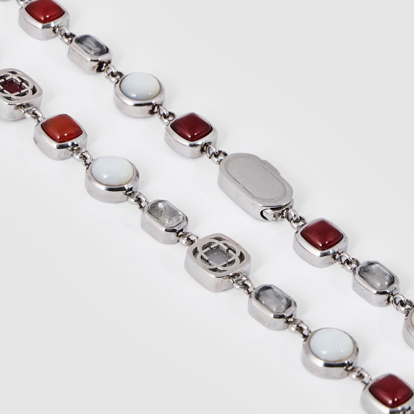Set di Gemme di Cristallo Rosso (Argento)