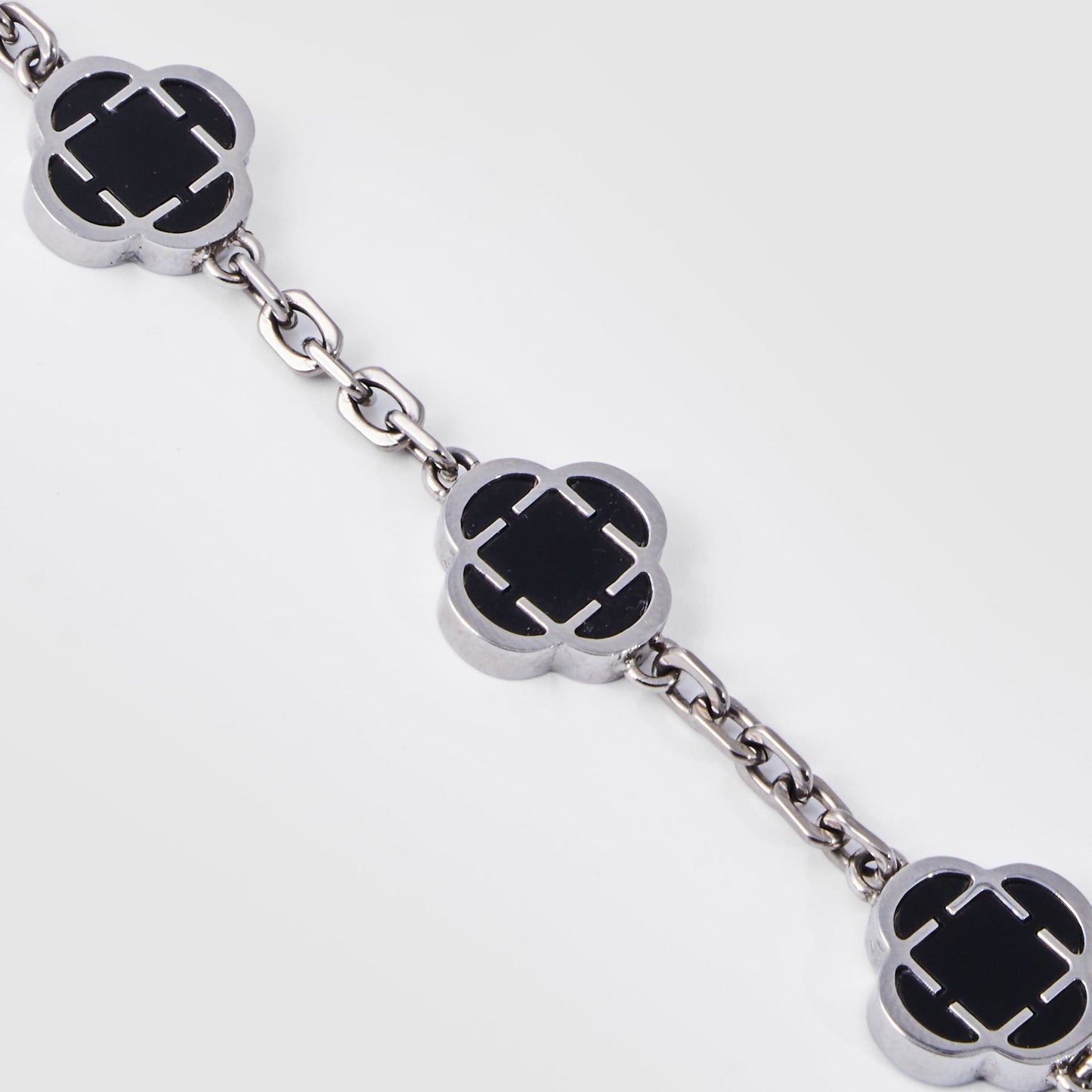 Bracciale in Pietra Onice Clover (Argento)