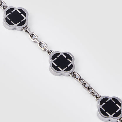 Bracciale in Pietra Onice Clover (Argento)