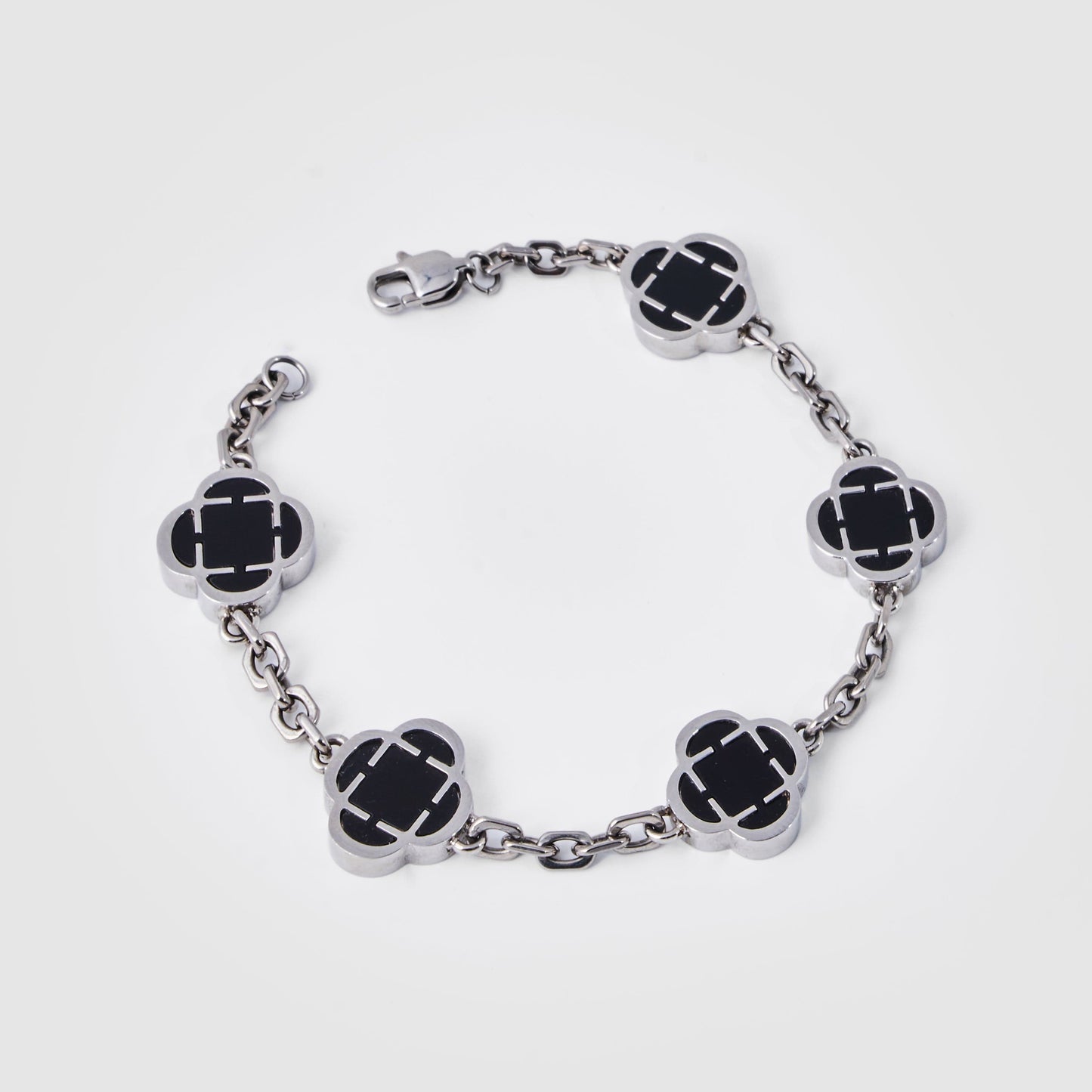Bracciale in Pietra Onice Clover (Argento)