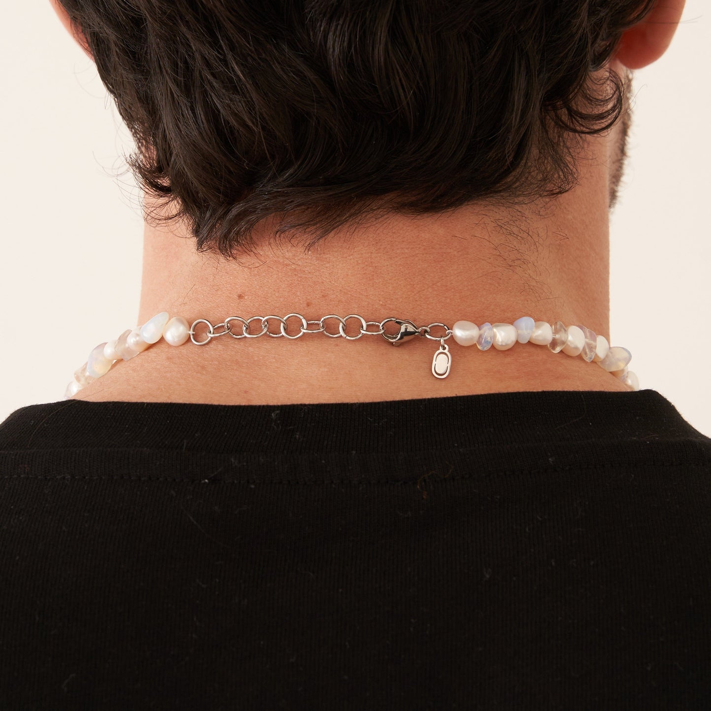 Collana in Quarzo Blu con Perle Vere (Argento)