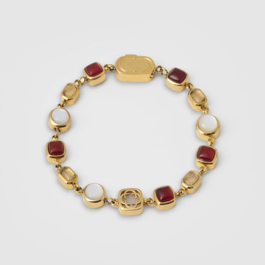 Bracciale in Gemma di Cristallo Rosso (Oro)