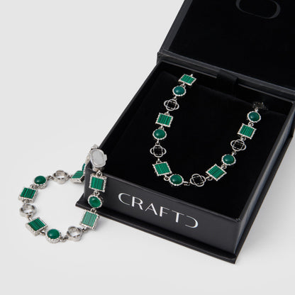 Set di Gemme di Quarzo Verde (Argento)