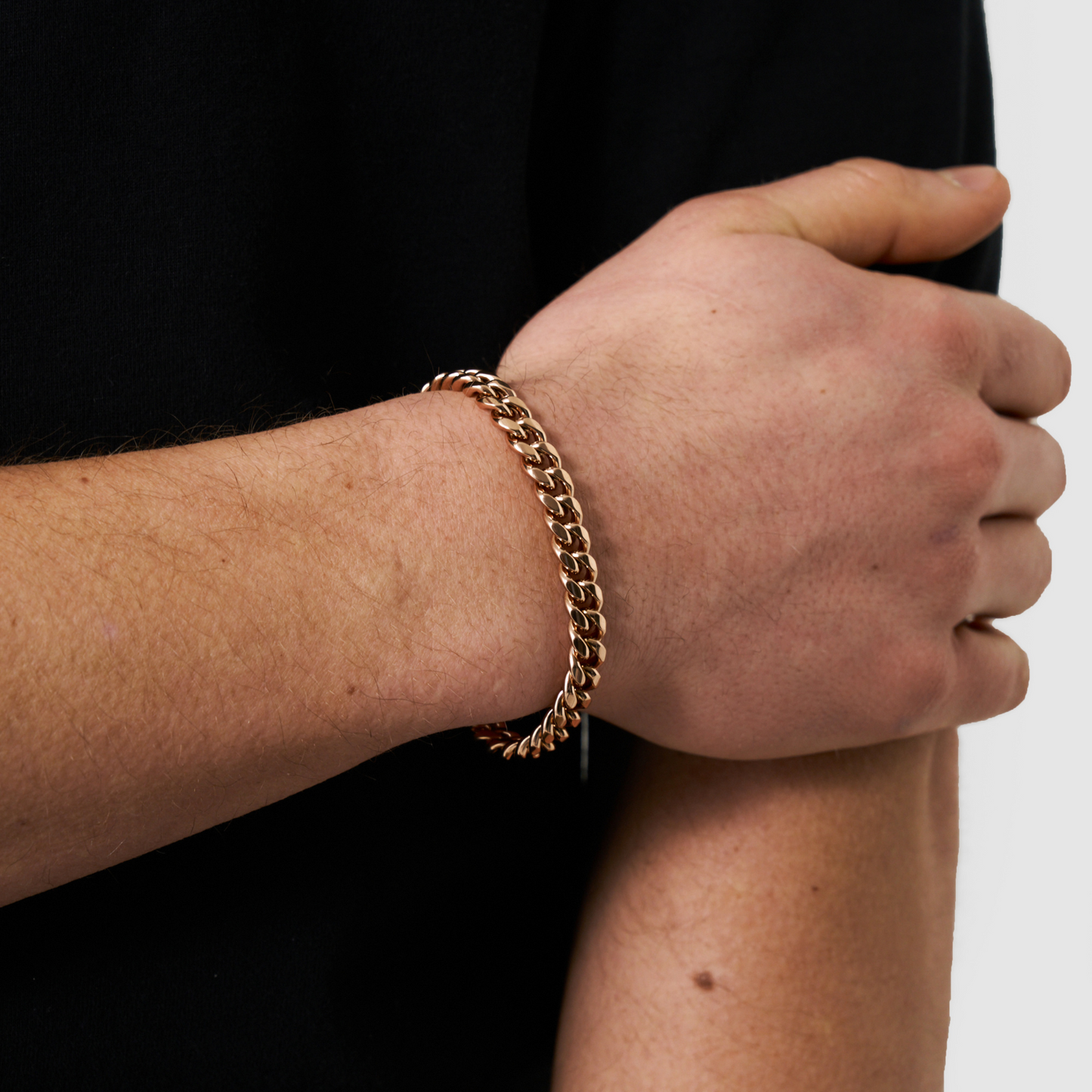 Bracciale Cubano (Oro Rosa) 8mm