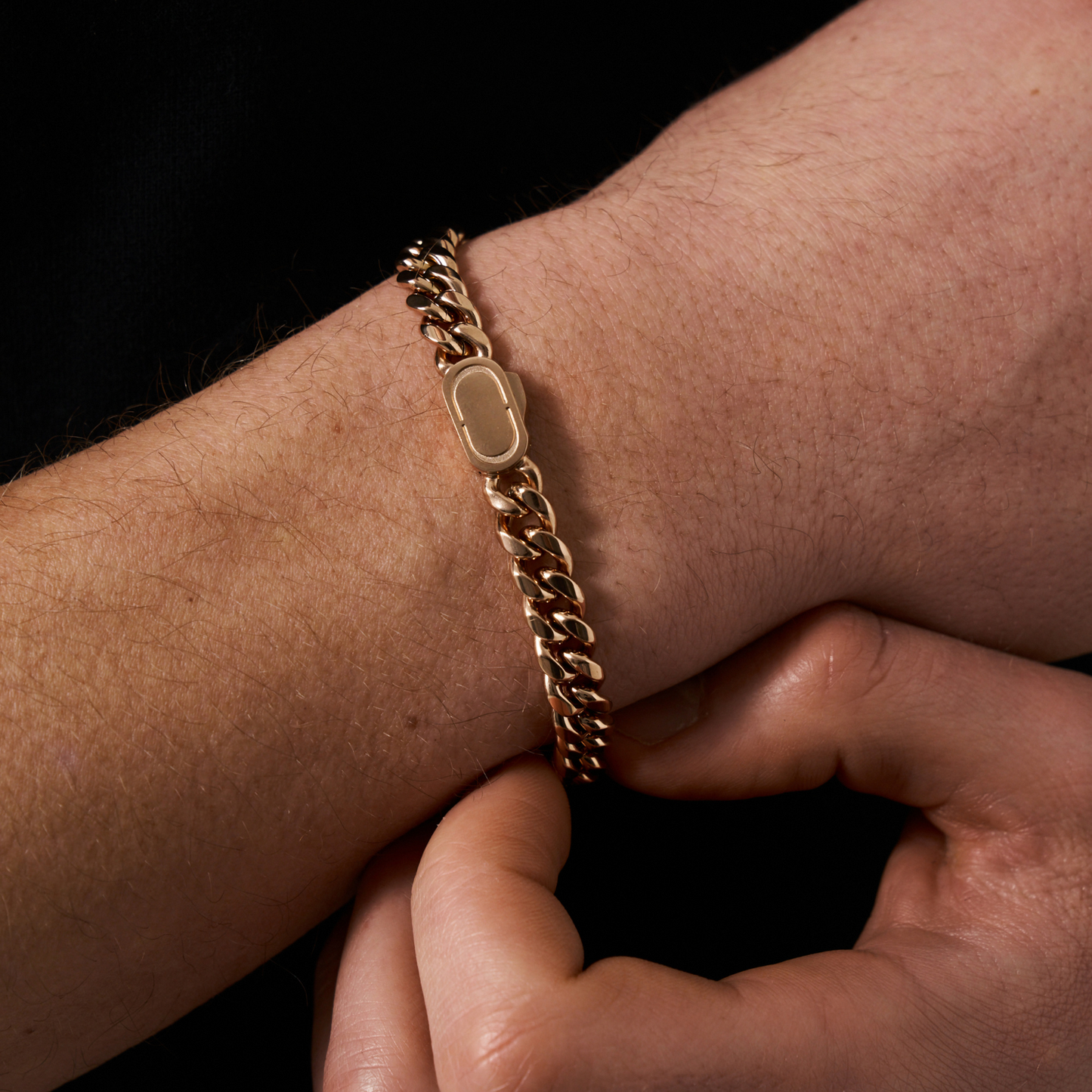 Bracciale Cubano (Oro Rosa) 8mm