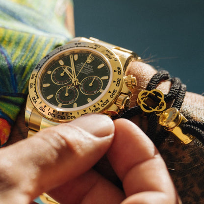 Bracciale in Cordino Nero (Oro)