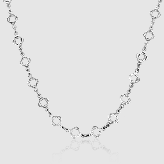 Collana Clover Link (Argento)