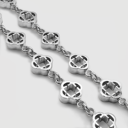 Collana Clover Link (Argento)