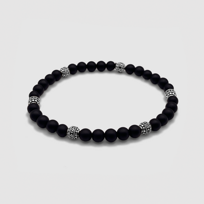 Bracciale in Pietra Onice Opaca (Argento)