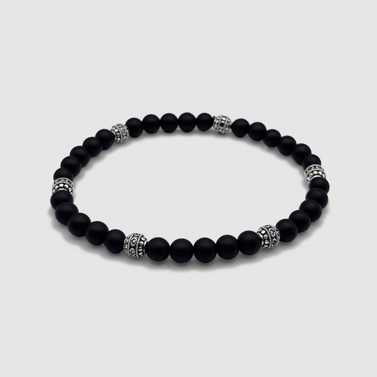 Bracciale in Pietra Onice Opaca (Argento)