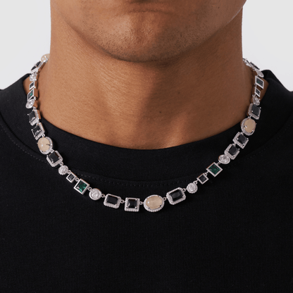 Collana in Gemma Onice (Argento)