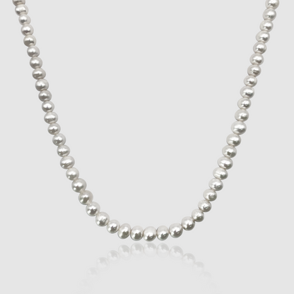 Collana di Perle Vere Rotonde (Argento)