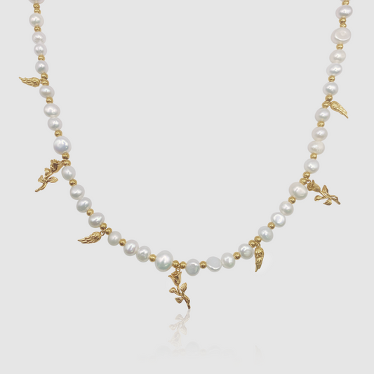 Collana con Pendente in Vera Perla (Oro)