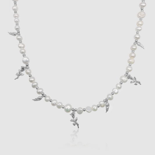 Collana con Pendente di Perla Vera (Argento)