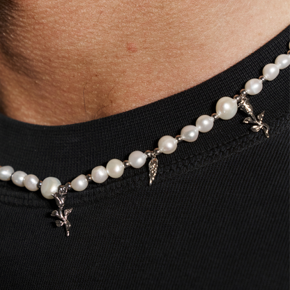 Collana con Pendente di Perla Vera (Argento)