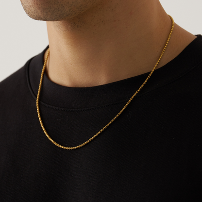 Collana a Catena Rotonda (Oro) 2mm