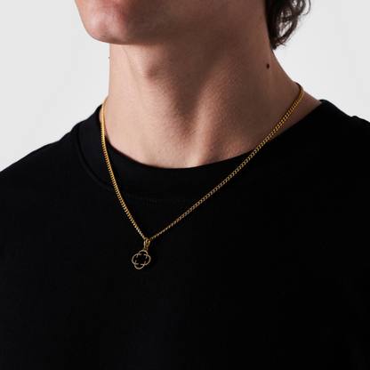 Pendente in Pietra Onice Clover (Oro)