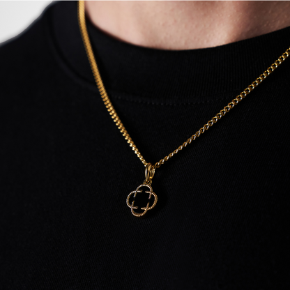 Pendente in Pietra Onice Clover (Oro)