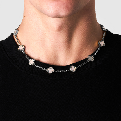 Collana in Pietra di Trifoglio Bianco (Argento)