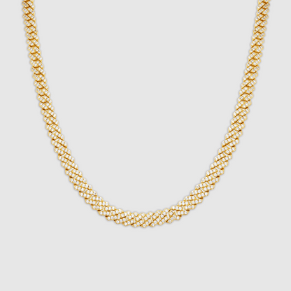 Collana Cubana Iced a Maglia (Oro) 6mm