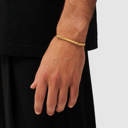 Bracciale Rettangolare 5mm (Oro)