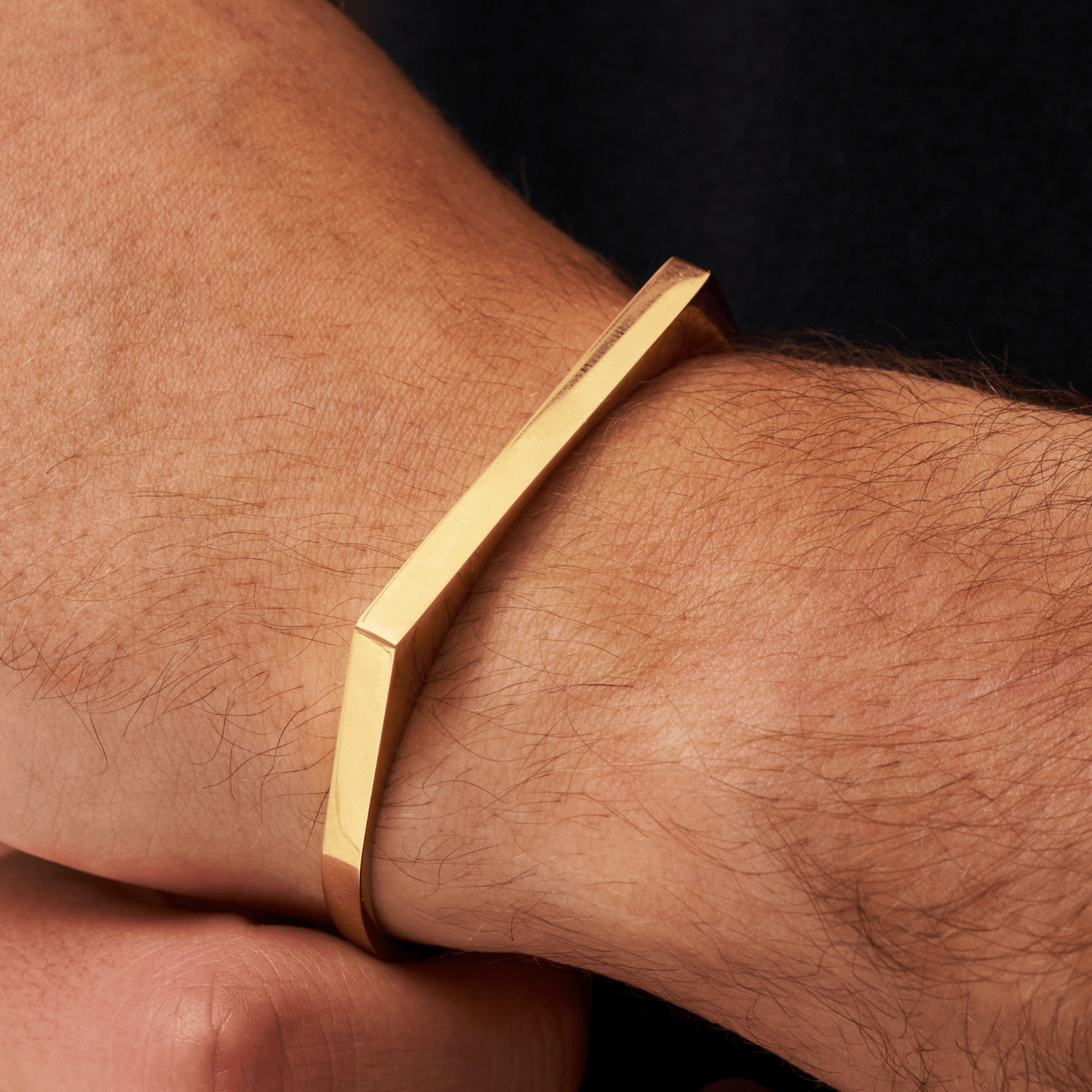 Bracciale Rettangolare 5mm (Oro)