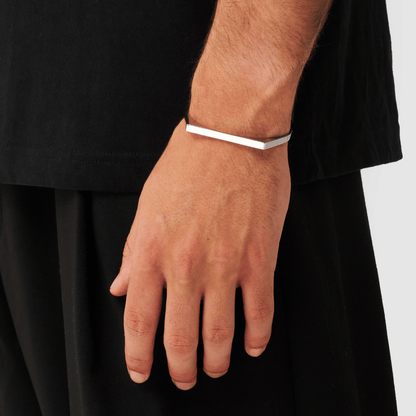 Bracciale Rettangolare 5mm (Argento)