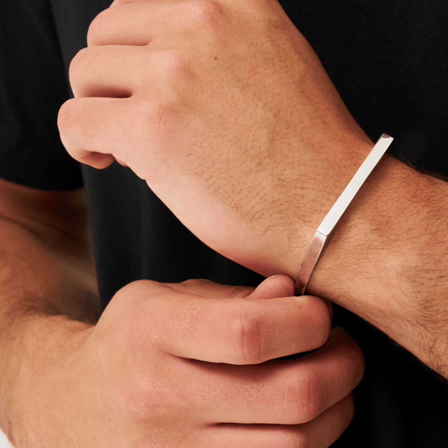 Bracciale Rettangolare 5mm (Argento)