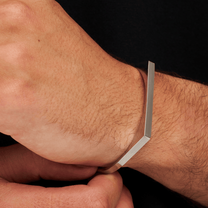 Bracciale Rettangolare 5mm (Argento)