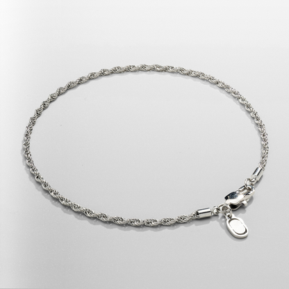 Bracciale in corda (Argento) 2mm