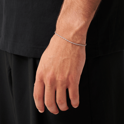 Bracciale in corda (Argento) 2mm