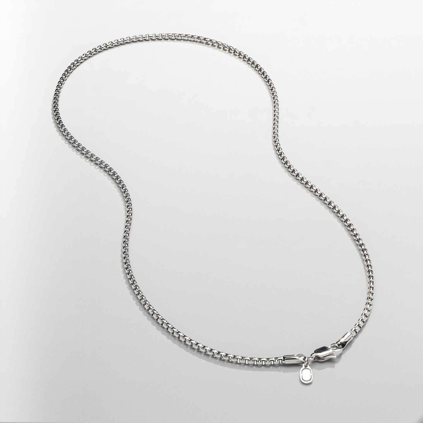 Collana a Catena a Scatola (Argento) 3mm