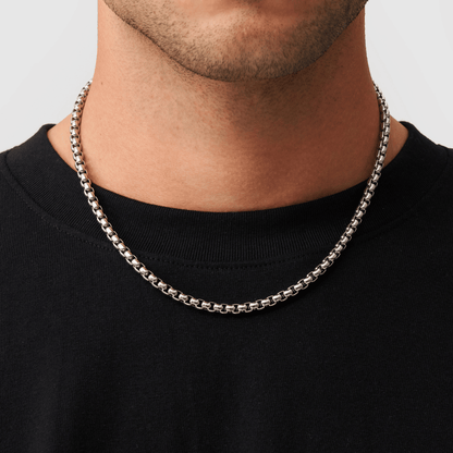 Collana a Catena Box (Argento) 5mm