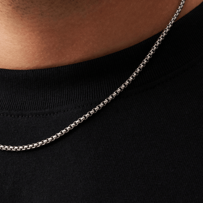 Collana a Catena a Scatola (Argento) 3mm