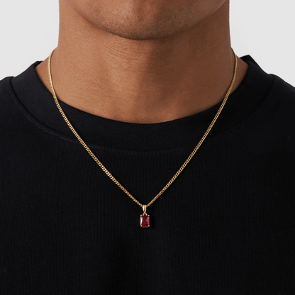 Pendente in Pietra Rubino (Oro)