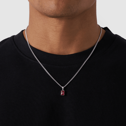Pendente in Pietra Rubino (Argento)